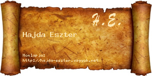 Hajda Eszter névjegykártya
