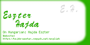 eszter hajda business card